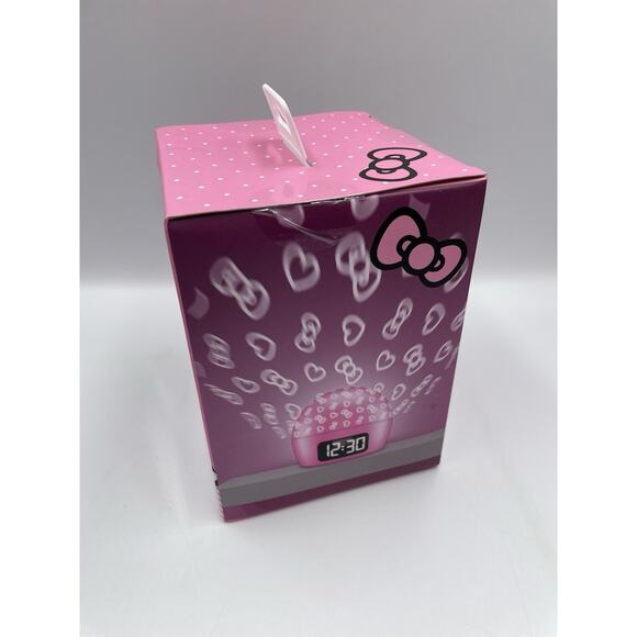 Hello Kitty Pink Ambient Projection Light Alarm Clock NEW In Box - Picture 5 of 8